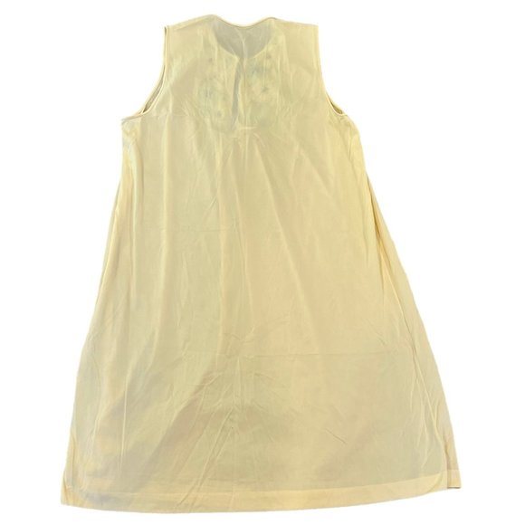 Vanity Fair Vintage Nylon Yellow Embroidered Flower Small Nightgown - Picture 2 of 9